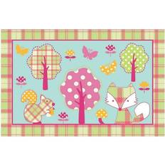 Green Rugs Kid's Room Country Club Forest Glaze Pink Green Duck Egg Playroom