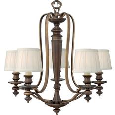 Hinkley Dunhill 5 chandelier with pleated Pendant Lamp