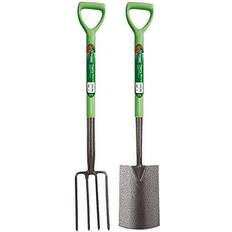 Garden Tools 2 Piece Garden Fork and Spade Digging Set Garden