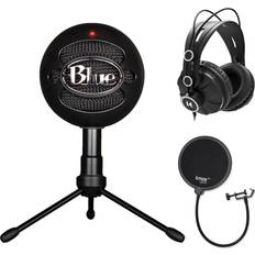 Blue Microphones Snowball iCE Microphone (Black) with Headphones and Pop Filter