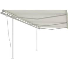 vidaXL Awning with poles manually retractable 6x3