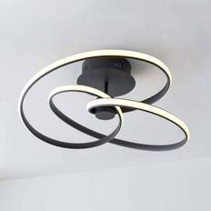 Black Ceiling Lamps Endon Lighting Dune Modern Swirl Ceiling Flush Light