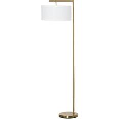 Fabric Floor Lamps Homcom Round White Floor Lamp 153cm