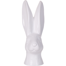 Beliani Decorative Items Beliani Accent Bunny Head Easter Decoration Ceramic Figurine