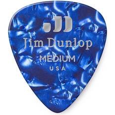 Jim Dunlop Celluloid Guitar Picks, Medium, Blue Pearloid, 72-Pack