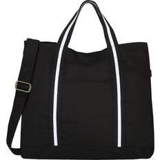 Shoulder Strap Fabric Tote Bags Eco Right Tote Bag - Black