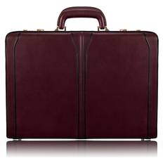Red Briefcases McKlein USA 80456 3.5 in. Lawson Leather Attach Briefcase, Burgundy V Series