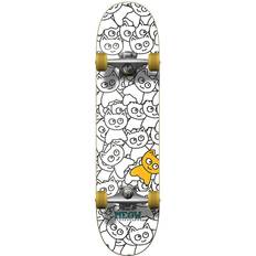Meow Komplet Skateboard Sticker Pile (Hvid) Hvid/Gul 8"