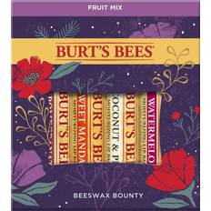 Bees Holiday Gift, 4 Lip Balm Stocking Stuffer Products, Beeswax Fruit