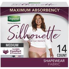 Depend Silhouette Adult Incontinence and Postpartum Underwear for 32–42" Waist, Maximum Absorbency, Count