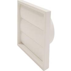 3D Glasses Manrose 150mm/6" External Wall Grille White with Round Spigot and Gravity Shutters 1202W
