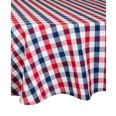Zingz & Thingz Check 70" Round Tablecloth White, Blue, Red