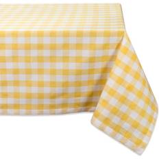 Zingz & Thingz Checkers 60" X 84" Oblong Tablecloth Yellow, White