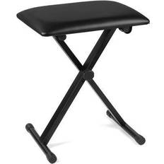 Piano stool height adjustable Piano Bench Keyboard Bench Height Adjustable Foldable X-Style Padded Stool Chair Seat Cushion With Anti-Slip Rubber Feet Perfect for Kids, Adult