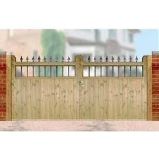 Space Saving Stairs Hampton Wooden Low Double (Driveway) Gate 2700 mm