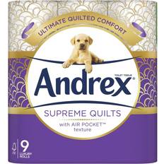 Andrex toilet rolls Andrex Supreme Quilts Toilet Roll 9 Rolls