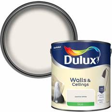 Dulux Ceiling Paints - White Dulux Jasmine Silk Emulsion Ceiling Paint, Wall Paint White 2.5L