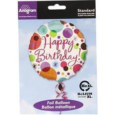 Amscan 18IC:HAPPY BIRTHDAY POLKA DOTS Foil Balloons 1816201