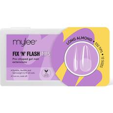 False Nails Mylee Fix 'n' Flash Tips Long Almond 522-pack