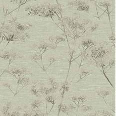 Boutique Serene Seed-Head Sage Floral Wallpaper