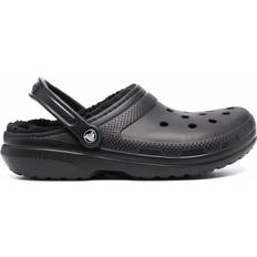 Black - Women Outdoor Slippers Crocs Classic Lined - Black