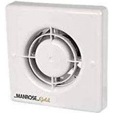 Bathroom Extractor Fans Manrose MG100T 12W Gold Axial