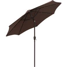 Brown Parasols & Accessories OutSunny Garden Parasol Tilt Umbrella