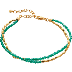 Onyx Bracelets Monica Vinader Mini Nugget Bracelet - Gold/Green