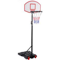 Red Basketball Stands Giantex Portable System Stand with Wheels
