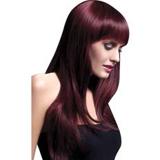 Red Wigs Smiffys Fever Sienna Wig Black Cherry