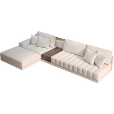 4 Seater - White Sofas Homary L-shaped Sofa 320cm 3pcs 4 Seater