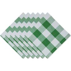 Design Imports Shamrock Buffalo Check Cloth Napkin White, Green (50.8x50.8cm)