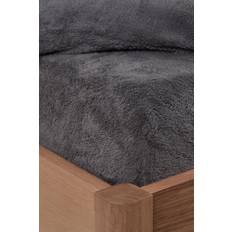 Brentfords Teddy Fleece Thermal Bed Sheet Grey (190x137cm)