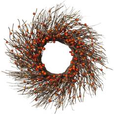 Iron Christmas Decorations GERSON INTERNATIONAL Dried Twig and Fall Berries Wreath Decoration 17.8cm