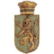 Design Toscano Medieval Rampant Lion Shield Wall Decor 17.8x36.8cm
