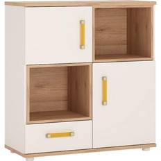 Orange Wardrobes Furniture To Go 4Kids 2 Door 1 Drawer Cupboard with 2 open