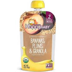 Vanilla Baby Food & Formulas Happy Baby Bananas, Plums & Granola Pouch 113g