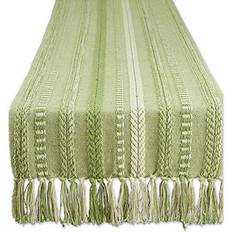 Zingz & Thingz DII Farmhouse Braided Stripe Tablecloth Green