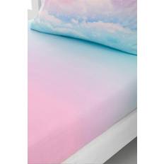 Catherine Lansfield Ombre Rainbow Clouds Bed Sheet Pink, Blue (90x190cm)
