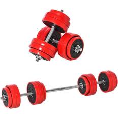 Dumbbells Homcom Two In One Dumbbell and Barbell 30KG