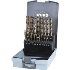Ruko 215214RO HSSE-Co 5 Metal twist drill bit set 19-piece DIN 338 Cylinder shank 1 Set