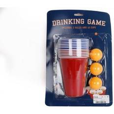 Drinking Games Original Adult Drinking Game Beer Pong Set 12 Red Plastic Cups 3 Ping Pong Balls