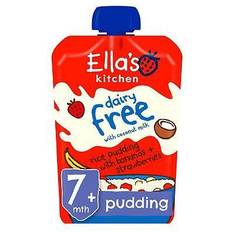 Vanilla Baby Food & Formulas Ella's Kitchen Dairy Free Banana & Strawberry Organic Rice Pouch, 7