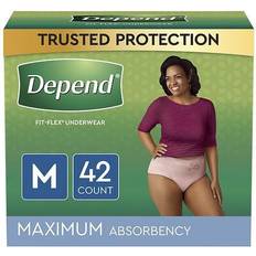 Depend FIT-FLEX Incontinence for Women, Maximum Absorbency, Blush, Count