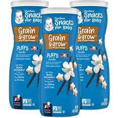 Vanilla Baby Food & Formulas Gerber Snacks for Baby Grain & Grow Puffs, Vanilla, Puffed