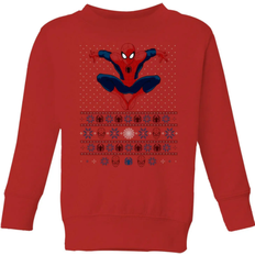 Marvel Sweatshirts Children's Clothing Marvel Boy's Avengers Spider-Man Christmas Jumper - Red