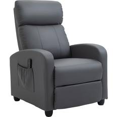 Homcom Recliner PU Leather Massage Armcair Grey