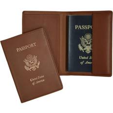 Leather Passport Covers Royce New York Foil Stamped Rfid Blocking Passport Case