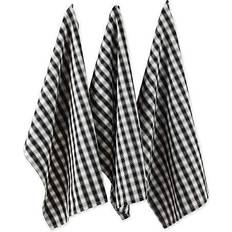 Zingz & Thingz DIIÂ® French Check Dishtowel, 4ct. Dishcloth Black, White, Multicolour