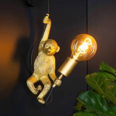 Gold Wall Lamps Lucide Extravaganza Chimp Wall light